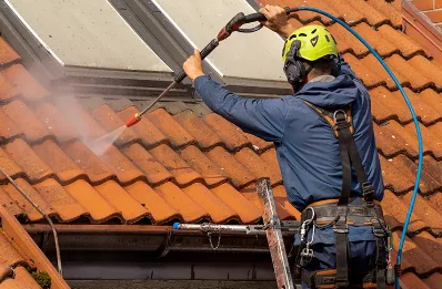 Démoussage et hydrofuge de toiture à Roumoules